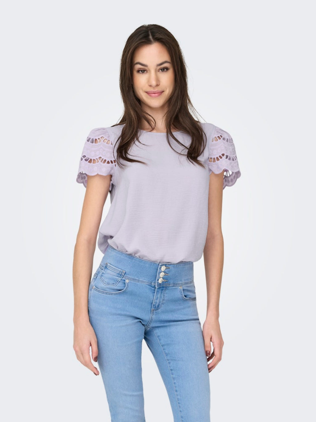 JDYHANNAH LIFE S/S LACE TOP