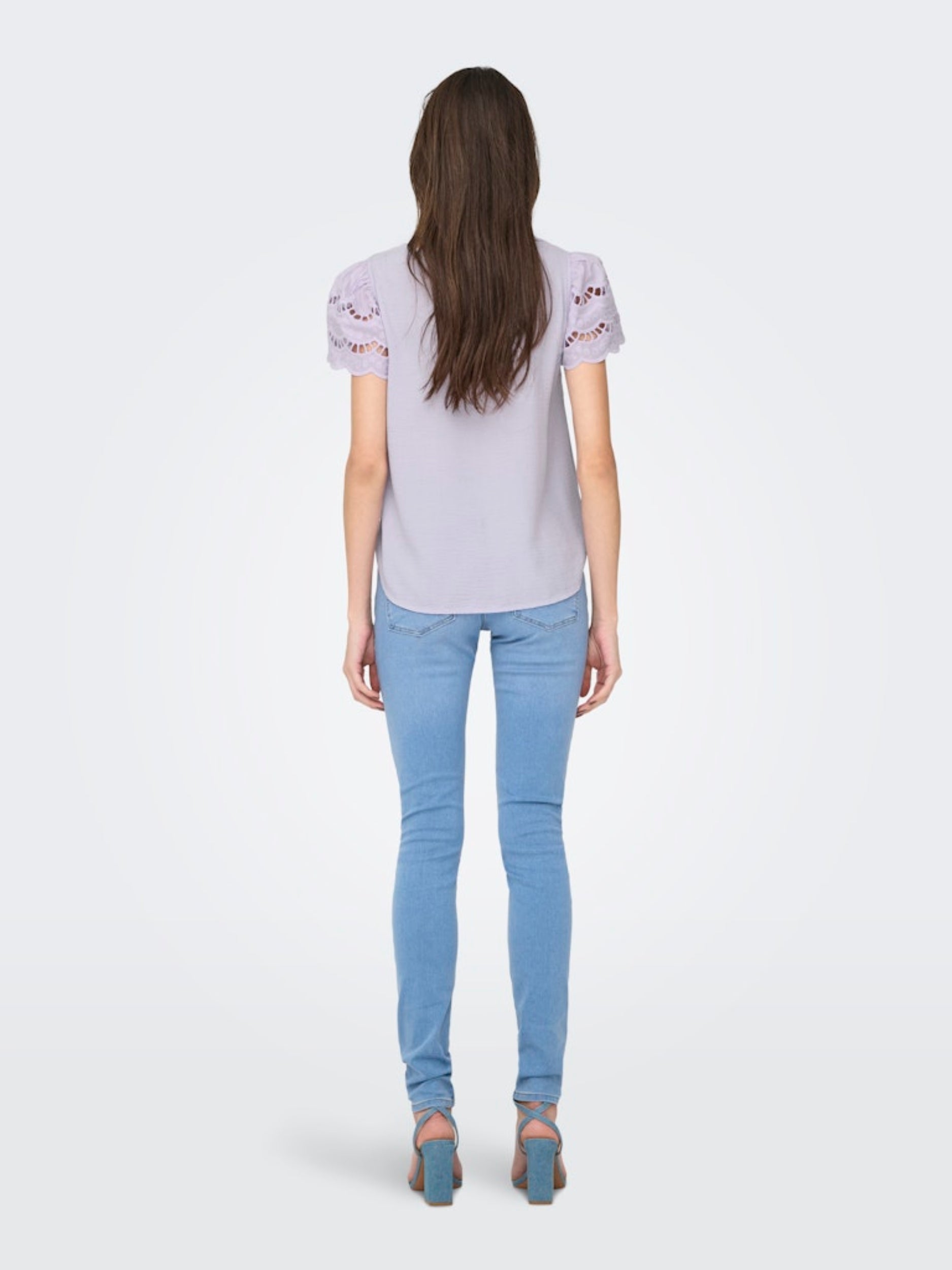 JDYHANNAH LIFE S/S LACE TOP