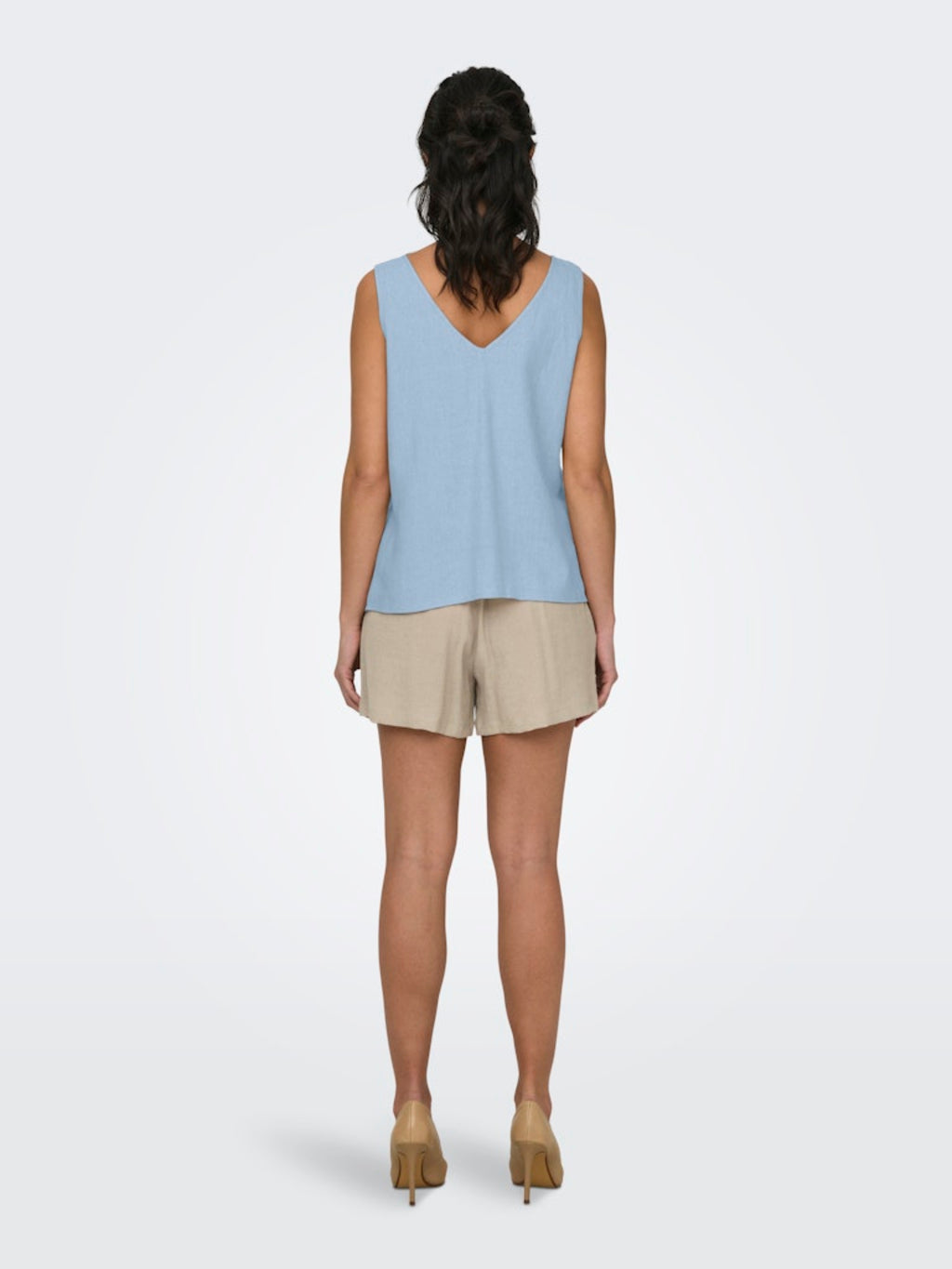 JDYSAY S/L LINEN V-NECK TOP
