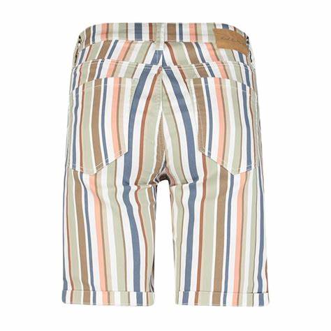 Red Button Relax Short Stripe