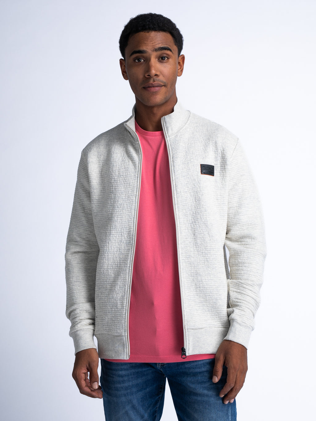 Men Sweater Collar Zip