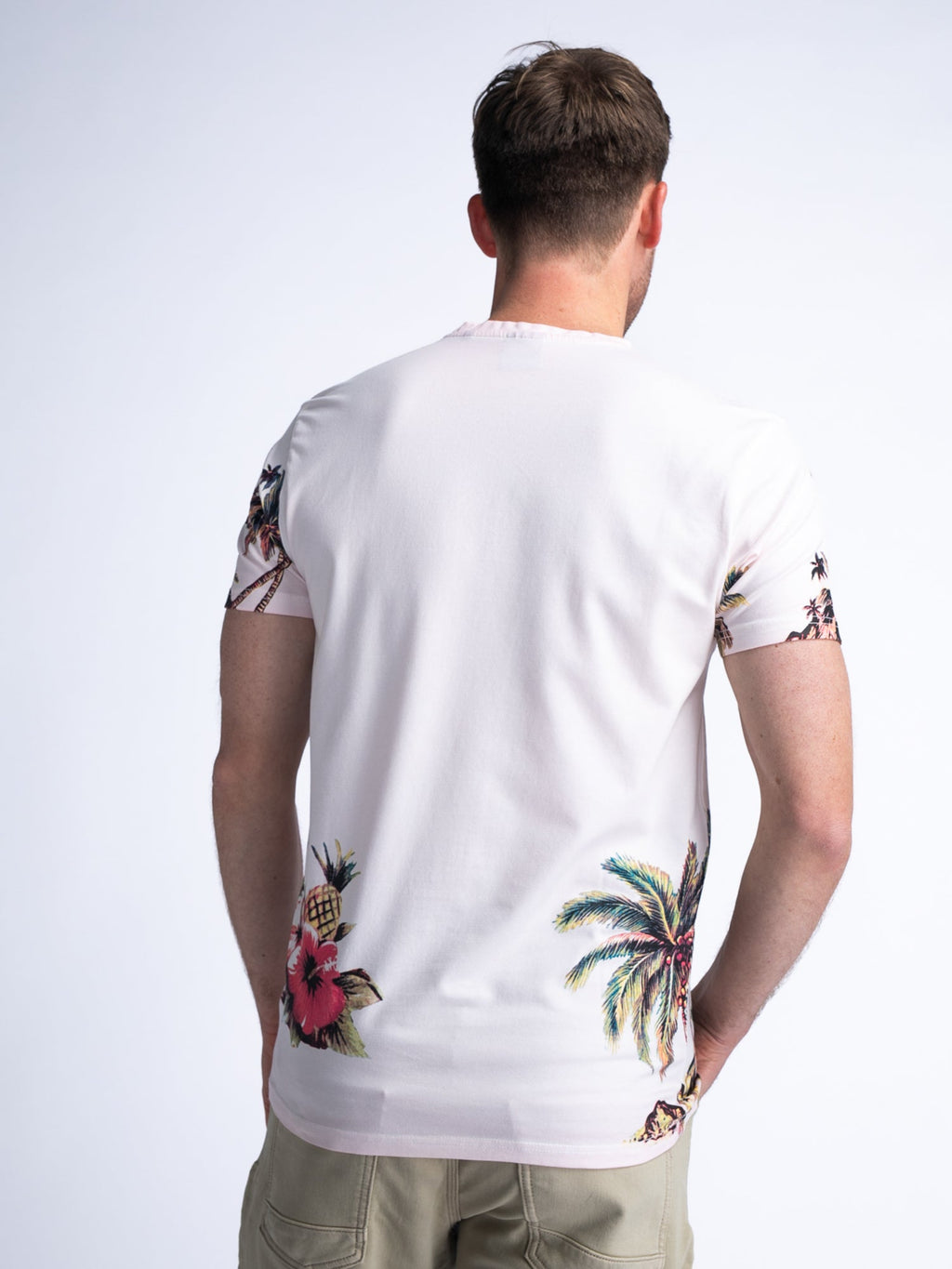 Men T-Shirt met botanische print