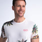 Men T-Shirt met botanische print