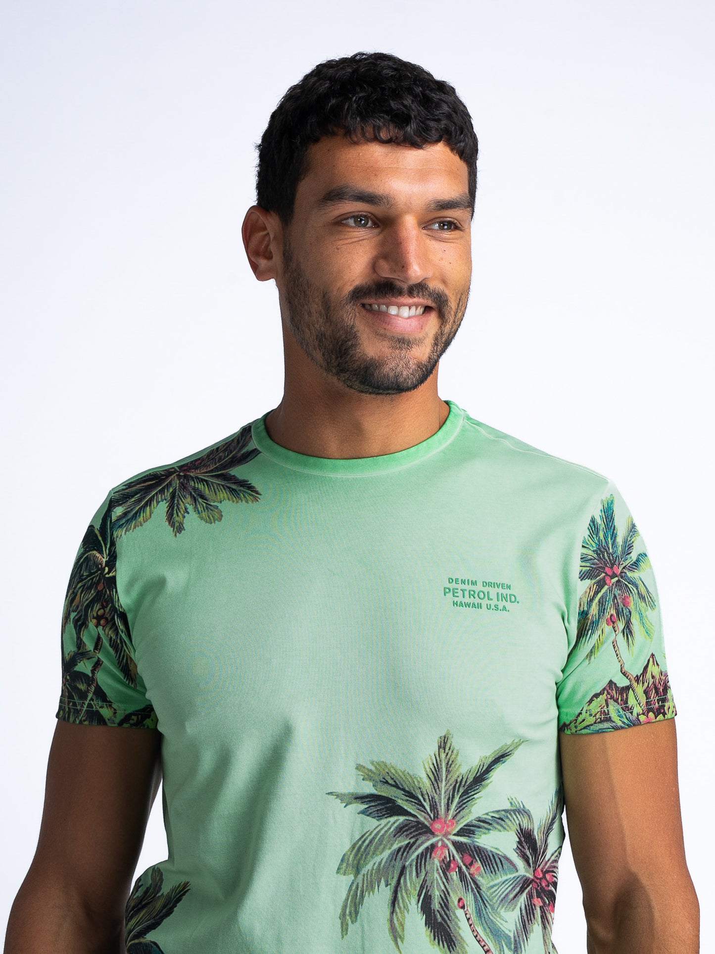 Men T-Shirt met botanische print