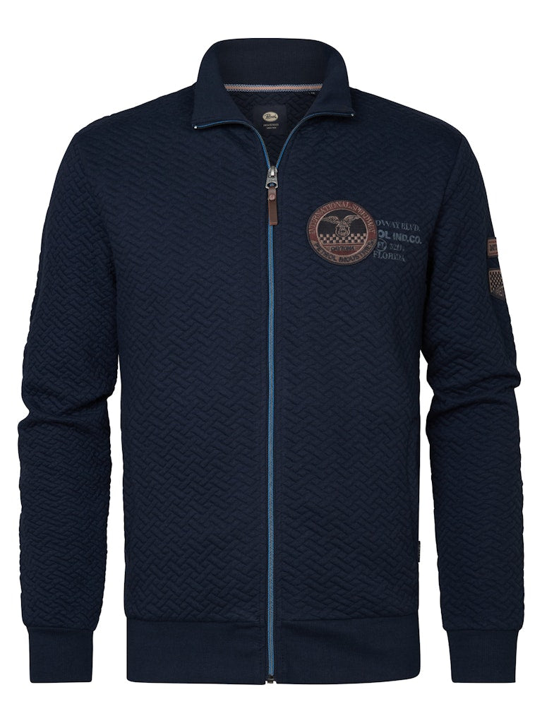Men Sweater Collar Zip