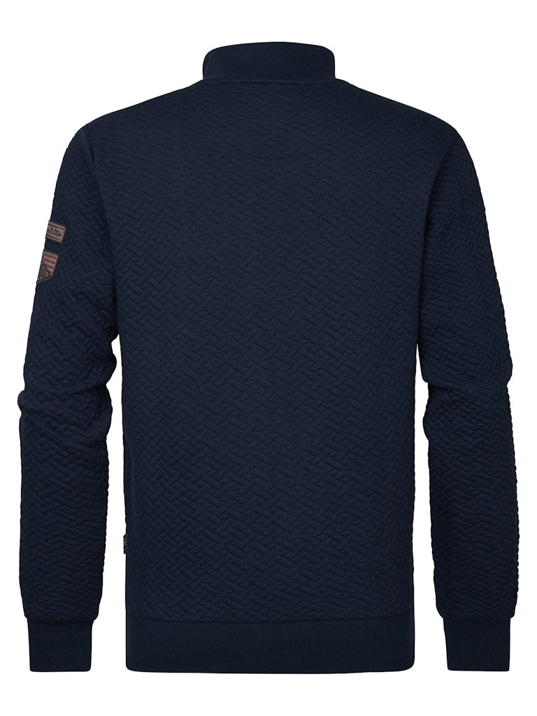 Men Sweater Collar Zip