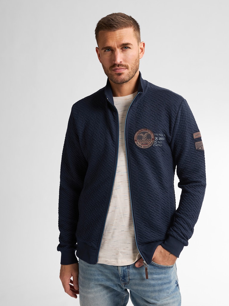 Men Sweater Collar Zip