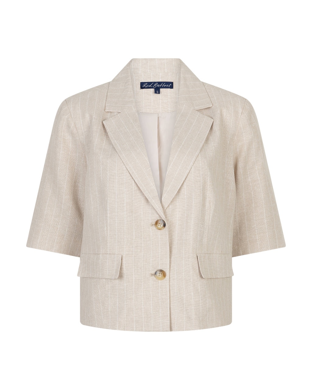 Blazer Linen/Visco Pinstripe pebble