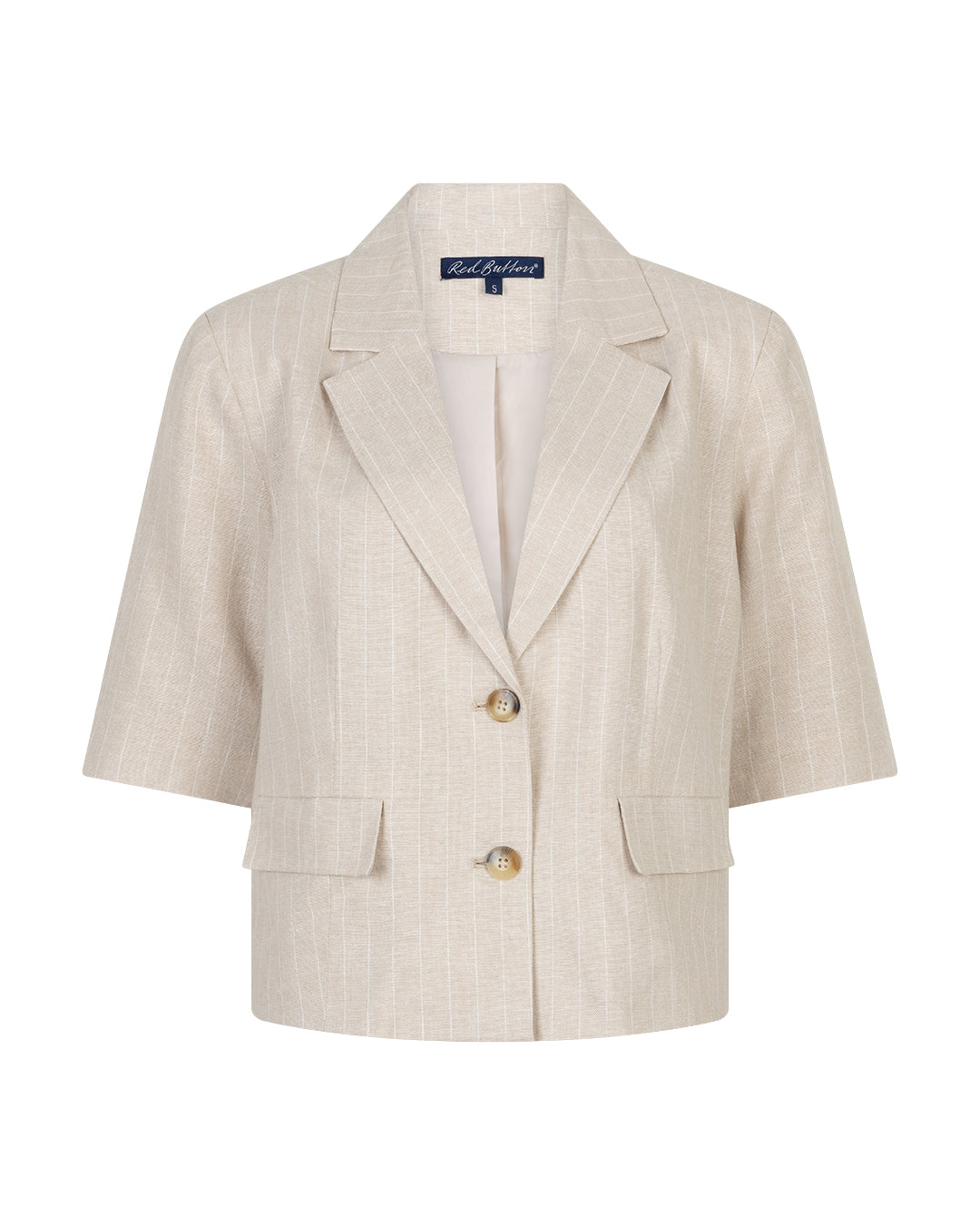 Blazer Linen/Visco Pinstripe pebble