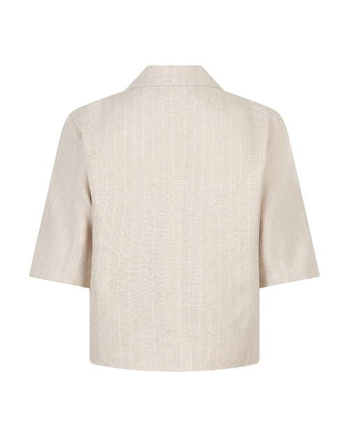 Blazer Linen/Visco Pinstripe pebble