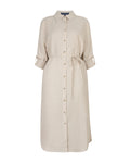 Shirtdress Linen/Visco Melange pebble