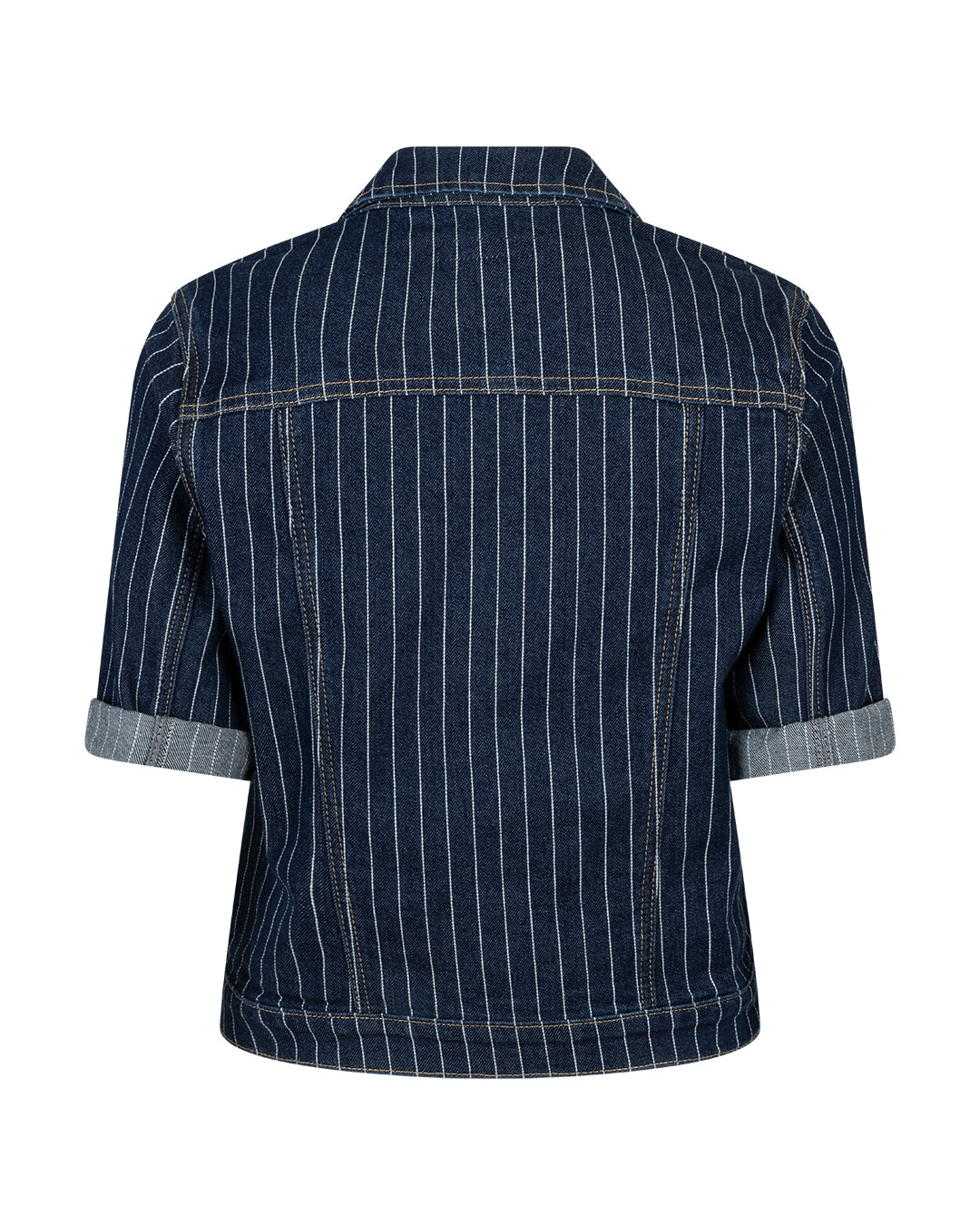 Jackie Short Sleeve Denim Pinstripe rinse
