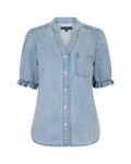 Victoria Blouse Denim whitebleach