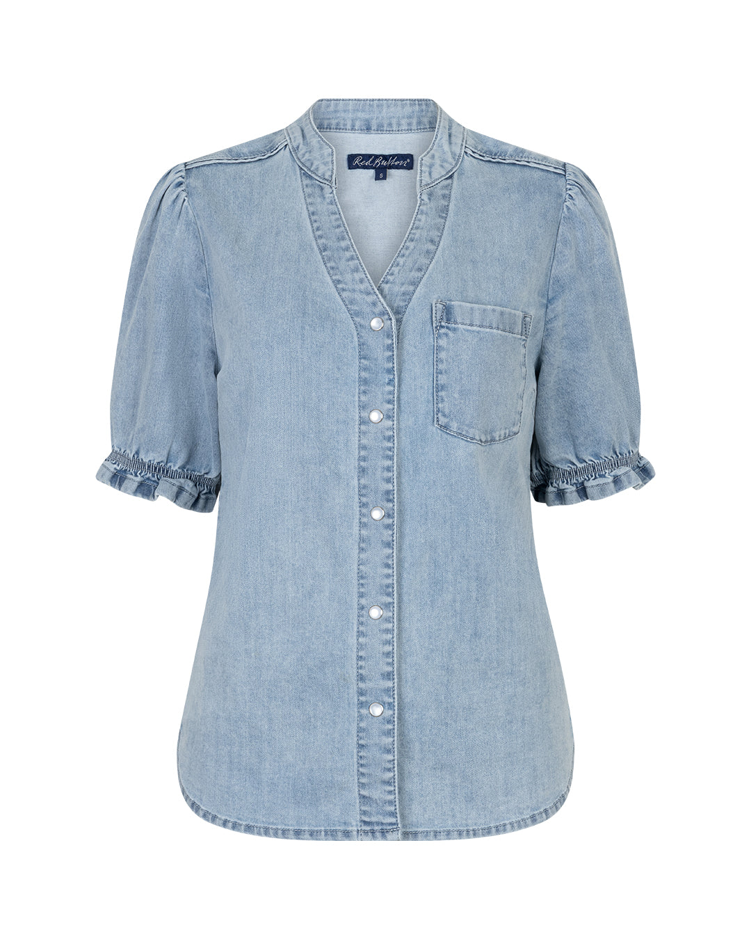 Victoria Blouse Denim whitebleach