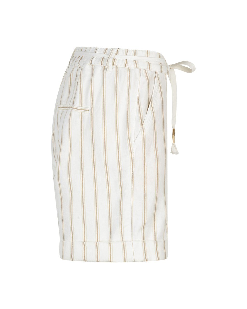 Camille Short Linen/Co Stripe dark sand