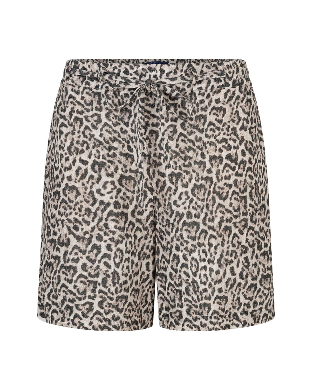 Claudette Short Linen leopard pebble