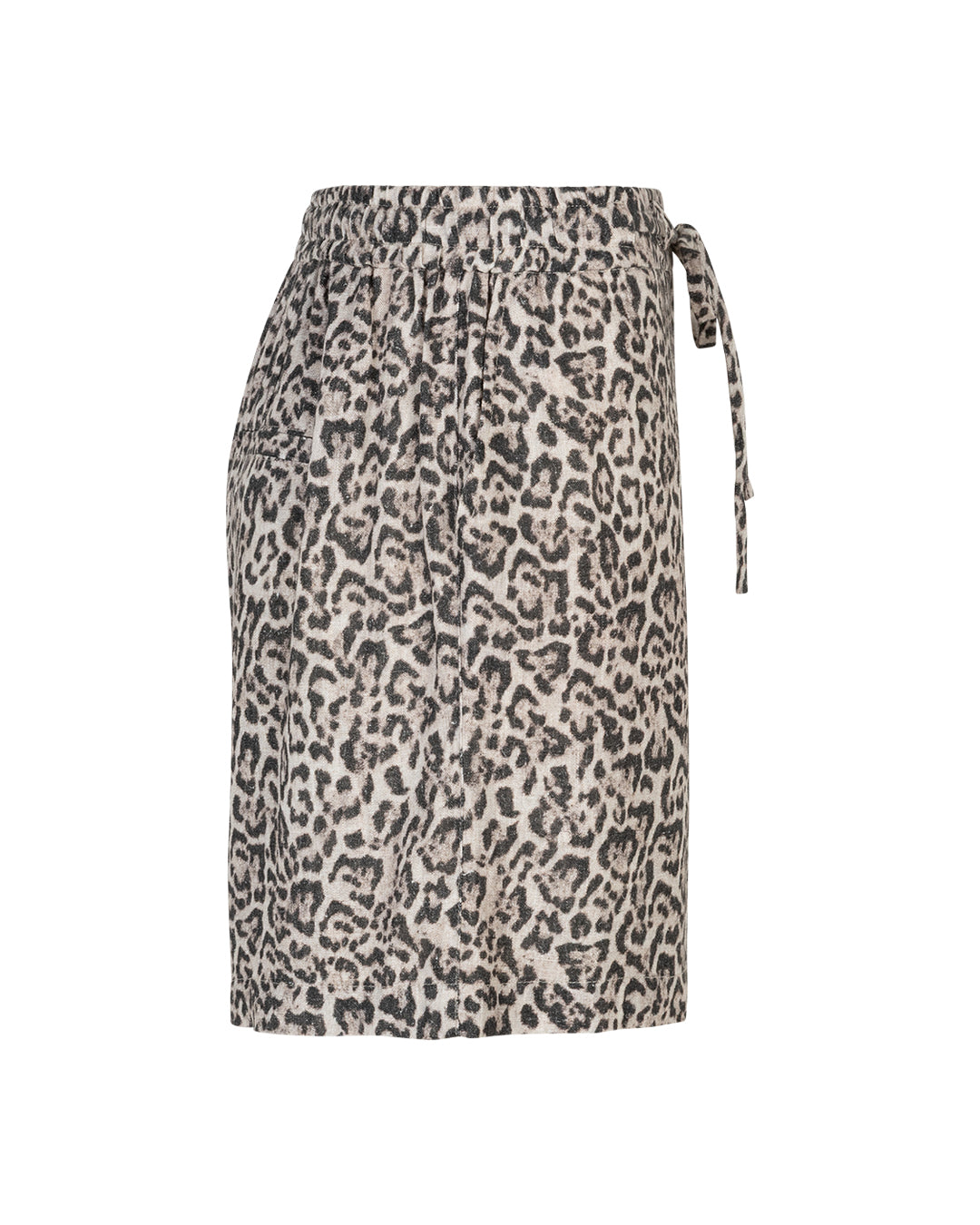 Claudette Short Linen leopard pebble