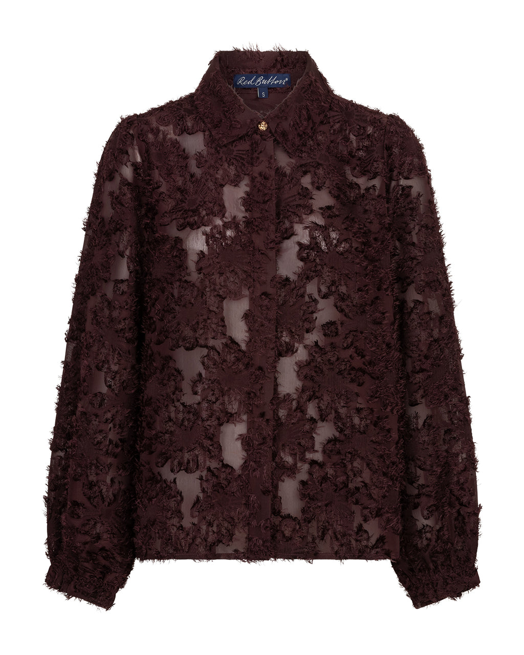 Blouse fringes Burgundy