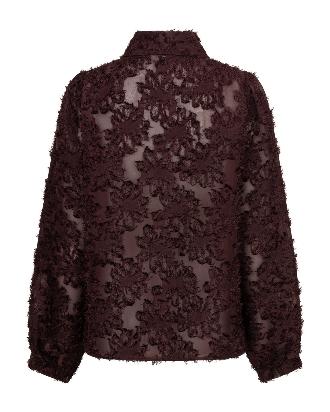 Blouse fringes Burgundy