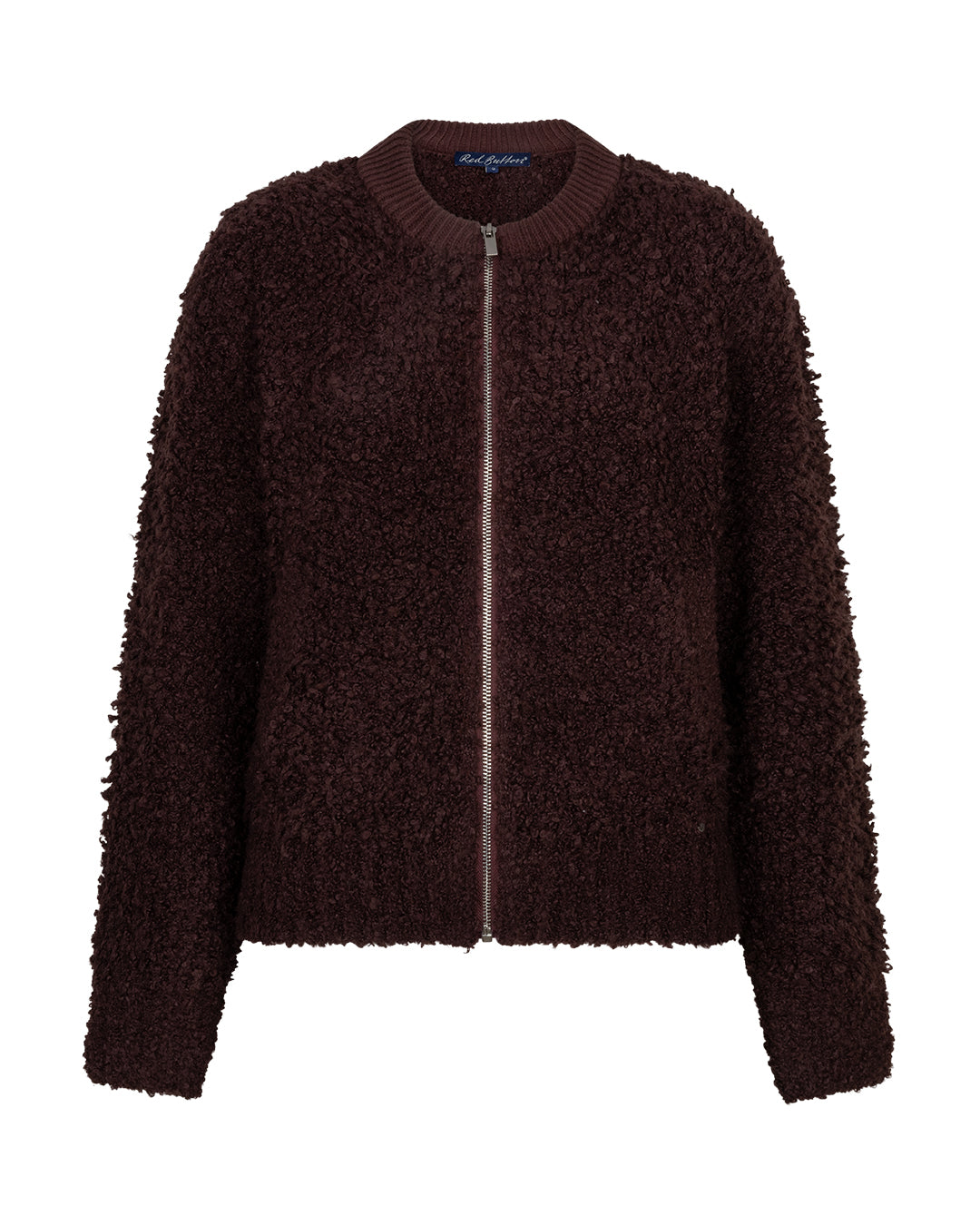 Bomber knit boucle burgundy