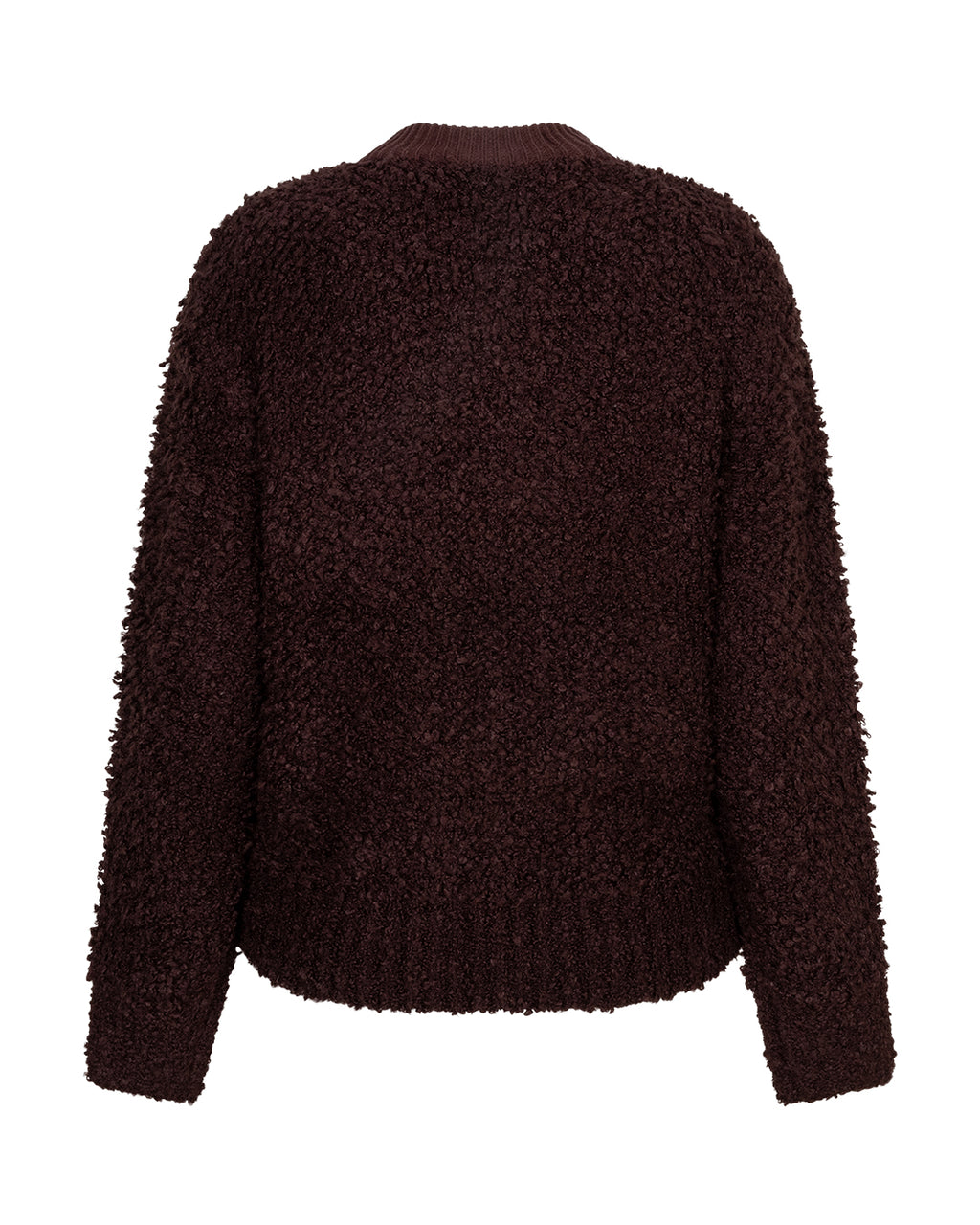 Bomber knit boucle burgundy