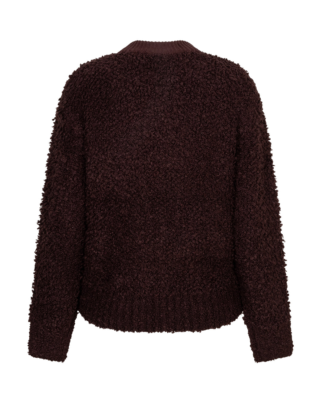 Bomber knit boucle burgundy