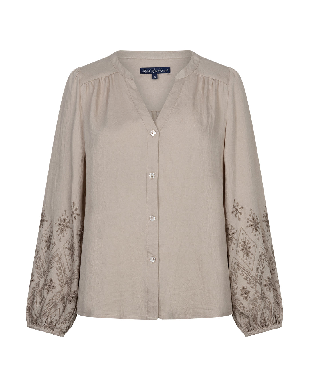 Blouse embroidery Light truffle