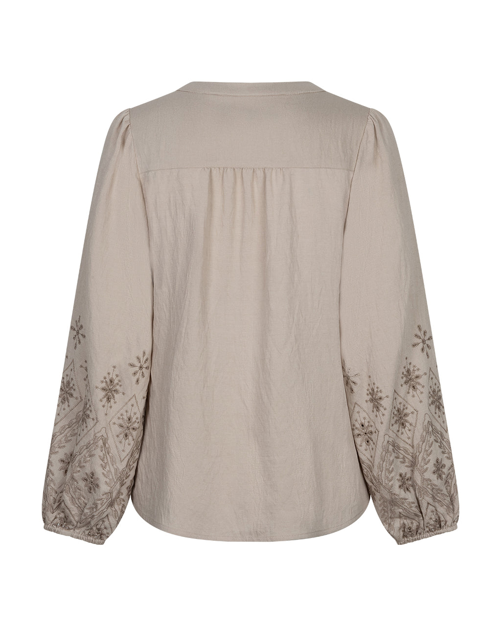 Blouse embroidery Light truffle
