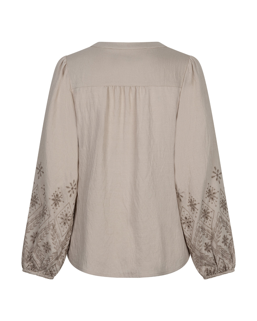 Blouse embroidery Light truffle