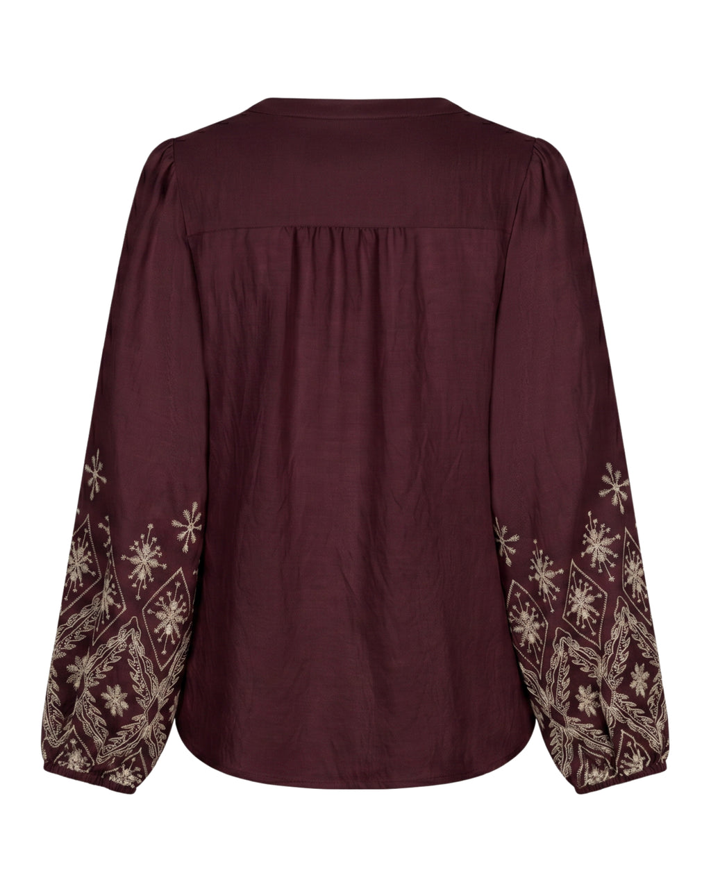 Blouse embroidery burgundy