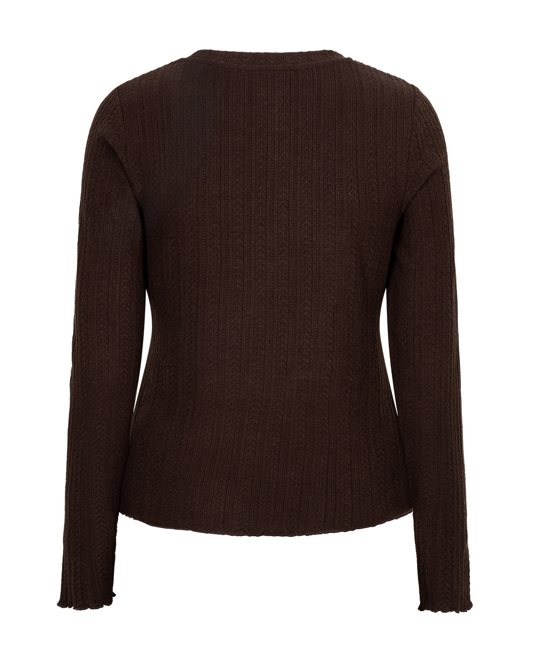 Top fine knit espresso