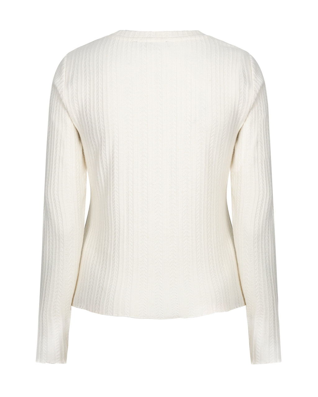Top fine knit Off white-Ecru