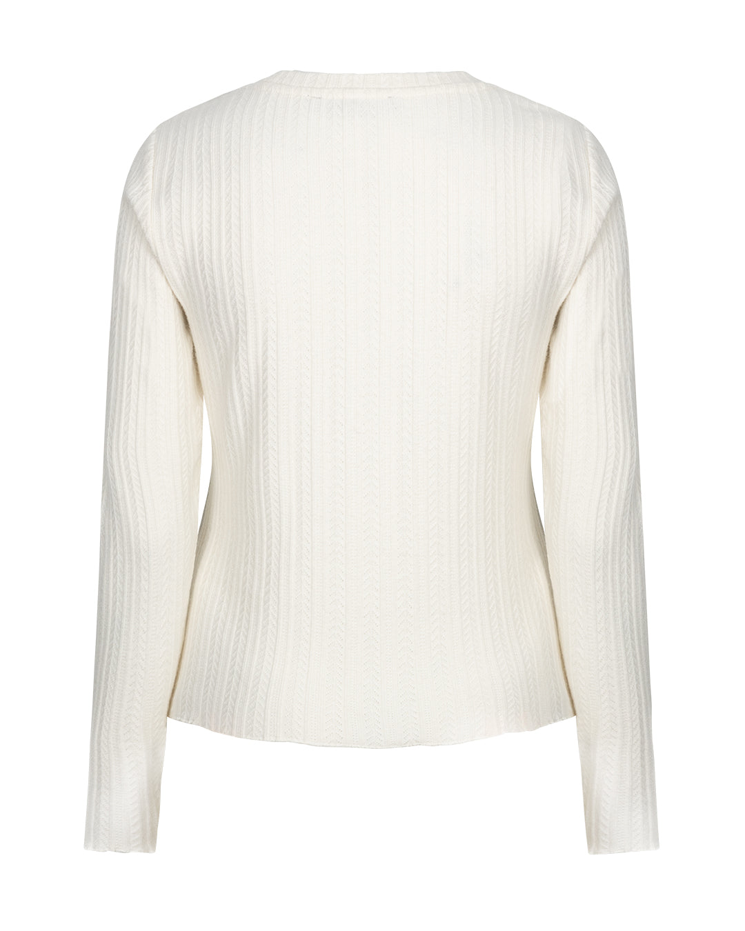 Top fine knit Off white-Ecru