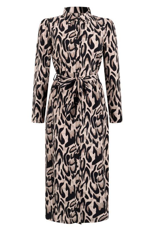 Travel jurk jose greige black