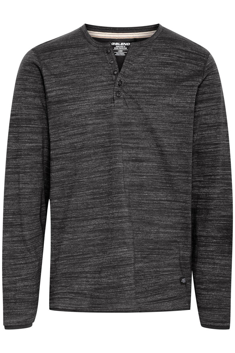 Gemêleerde longsleeve antraciet