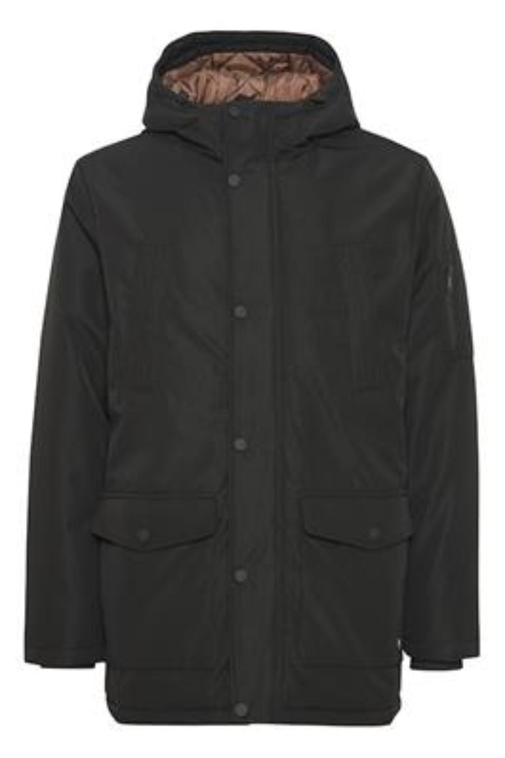 GEWATTEERDE JAS BLACK