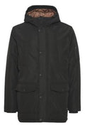 GEWATTEERDE JAS BLACK