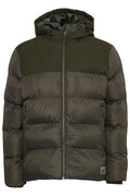 GEWATTEERDE JAS OLIVE