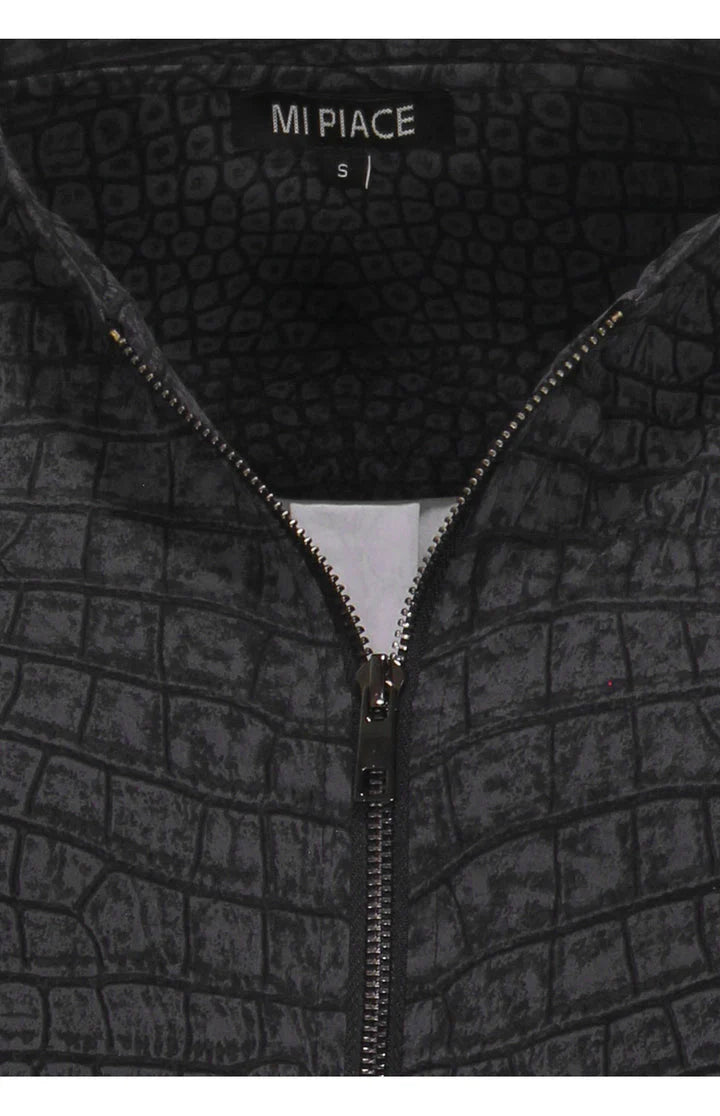 Travel jacket grey croco