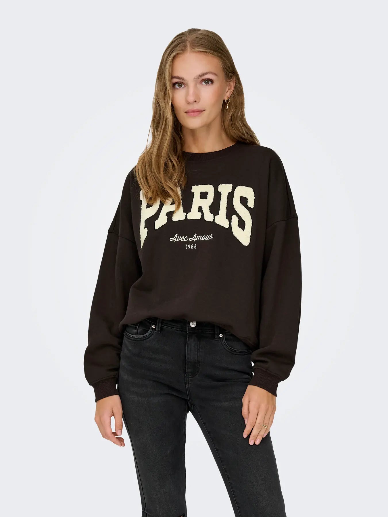 JDYMESA L/S O-NK EMB SWEAT