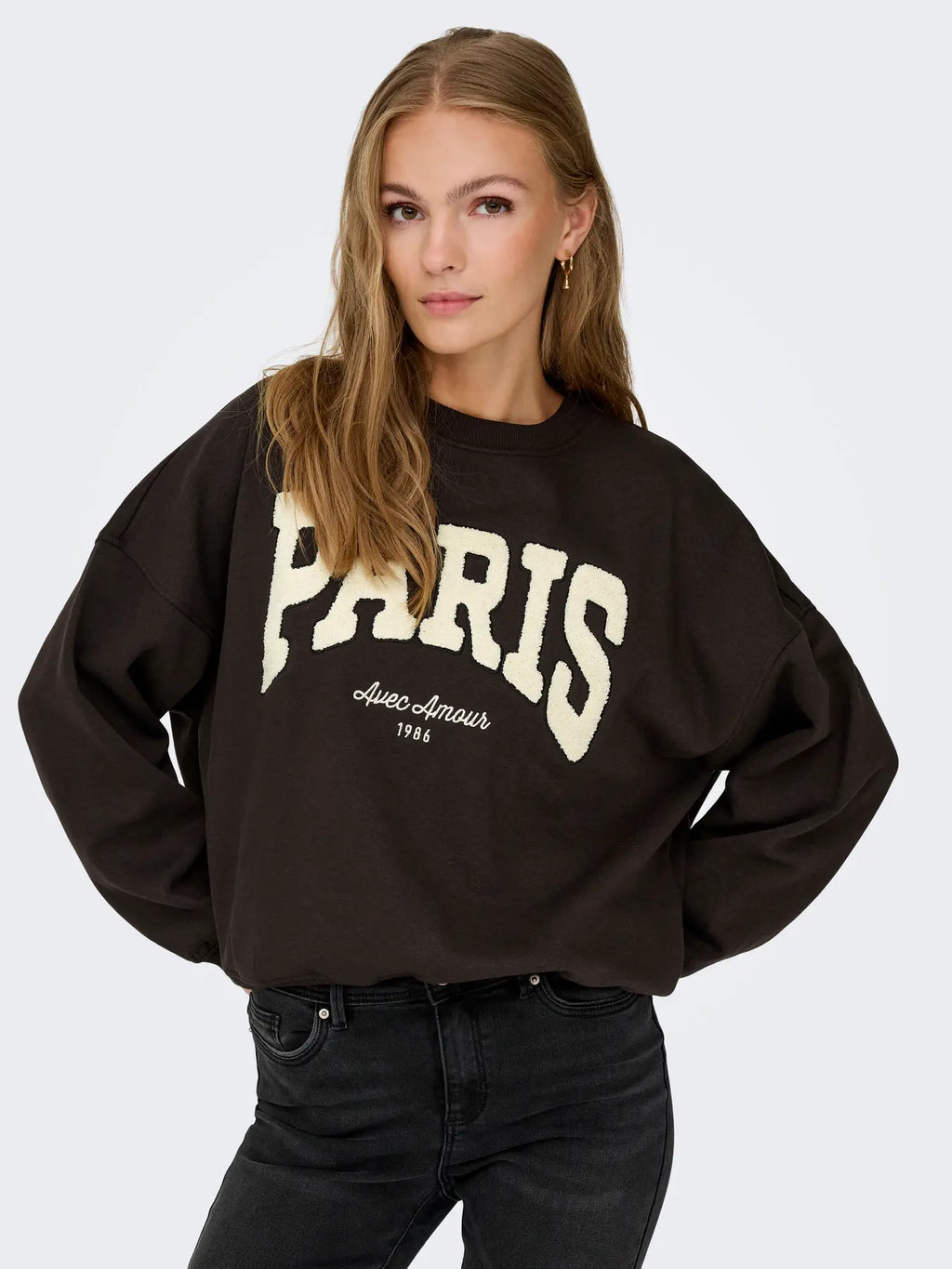 JDYMESA L/S O-NK EMB SWEAT