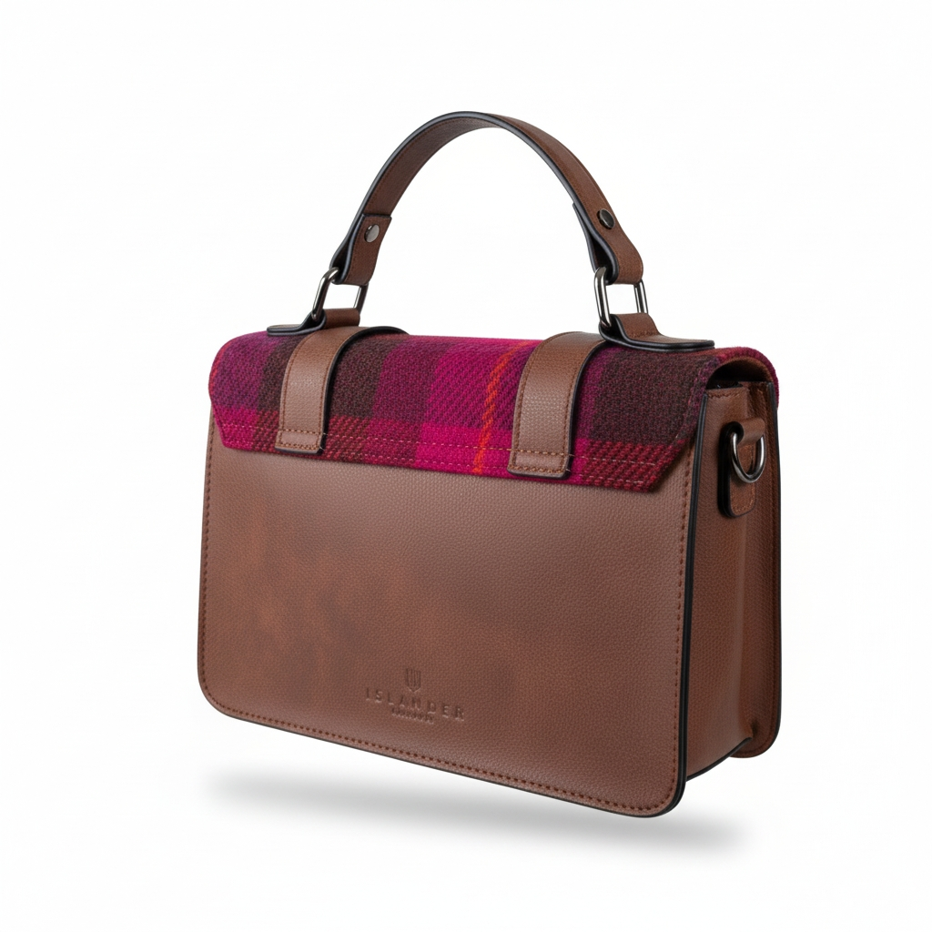 Middelgrote satchel van Harris Tweed