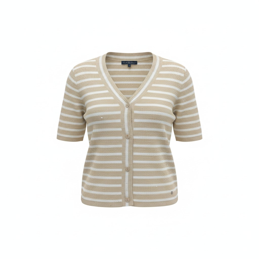Cardigan Stripe & Sequins