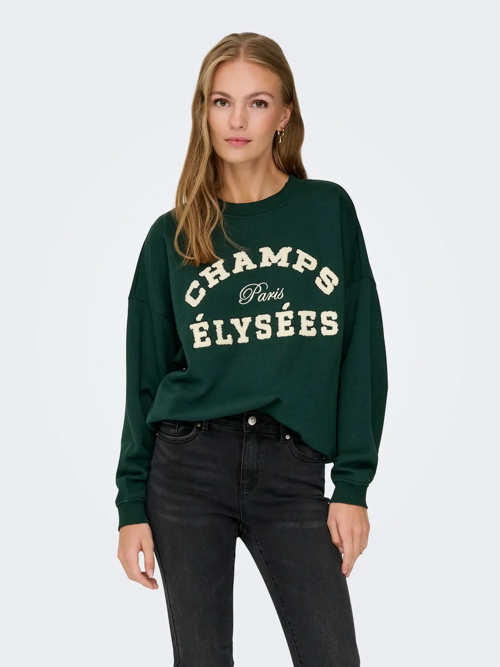 JDYMESA L/S O-NK EMB SWEAT