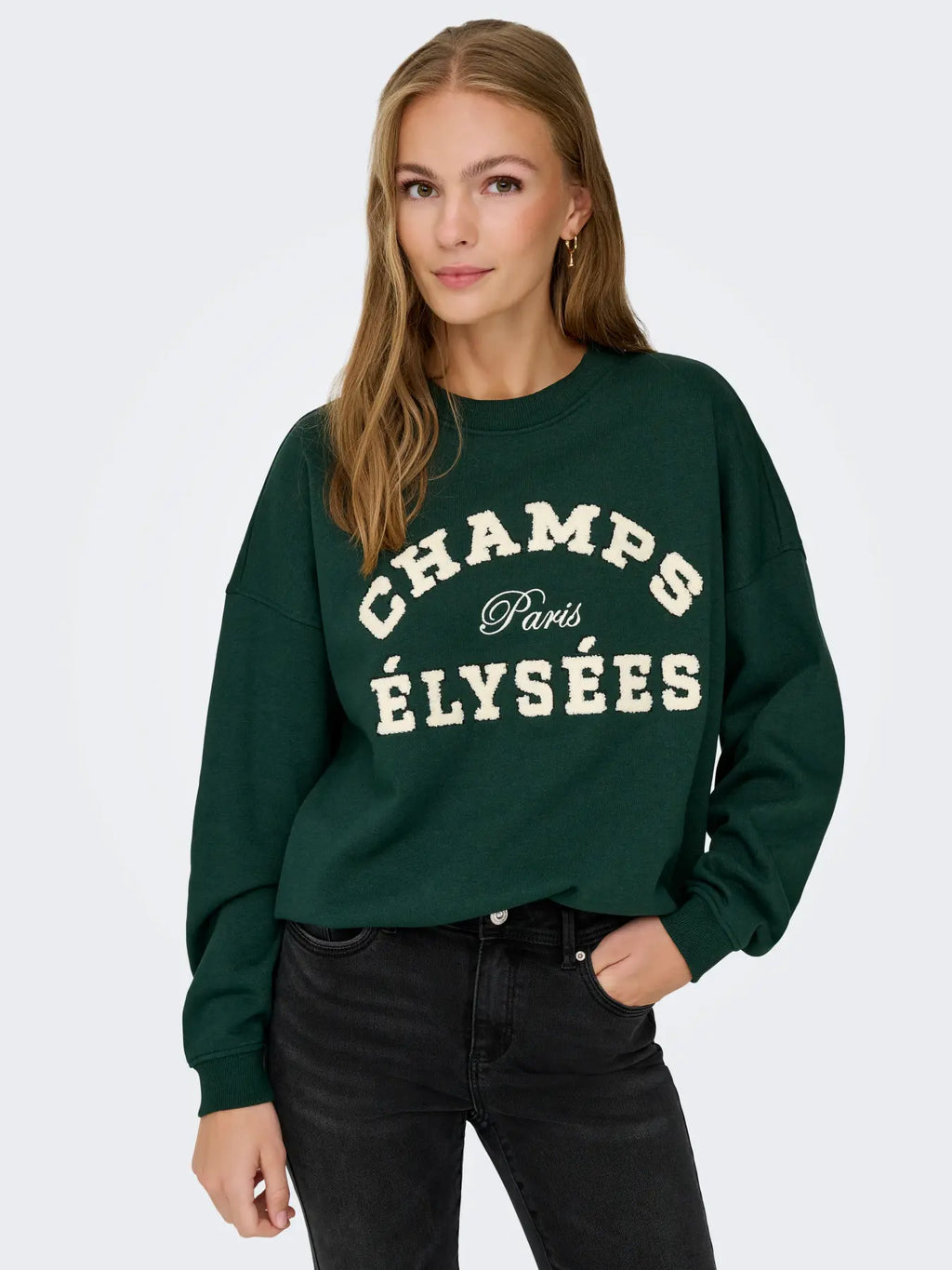 JDYMESA L/S O-NK EMB SWEAT