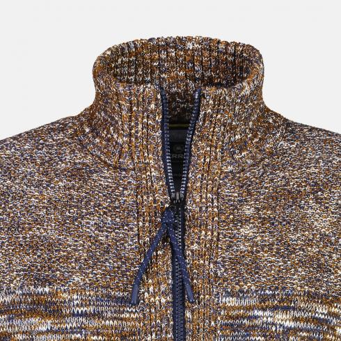 Lerros Vest in gestructureerde gemêleerde look