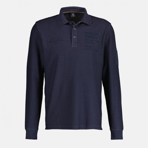 Lerros Sportieve polo met lange mouwen