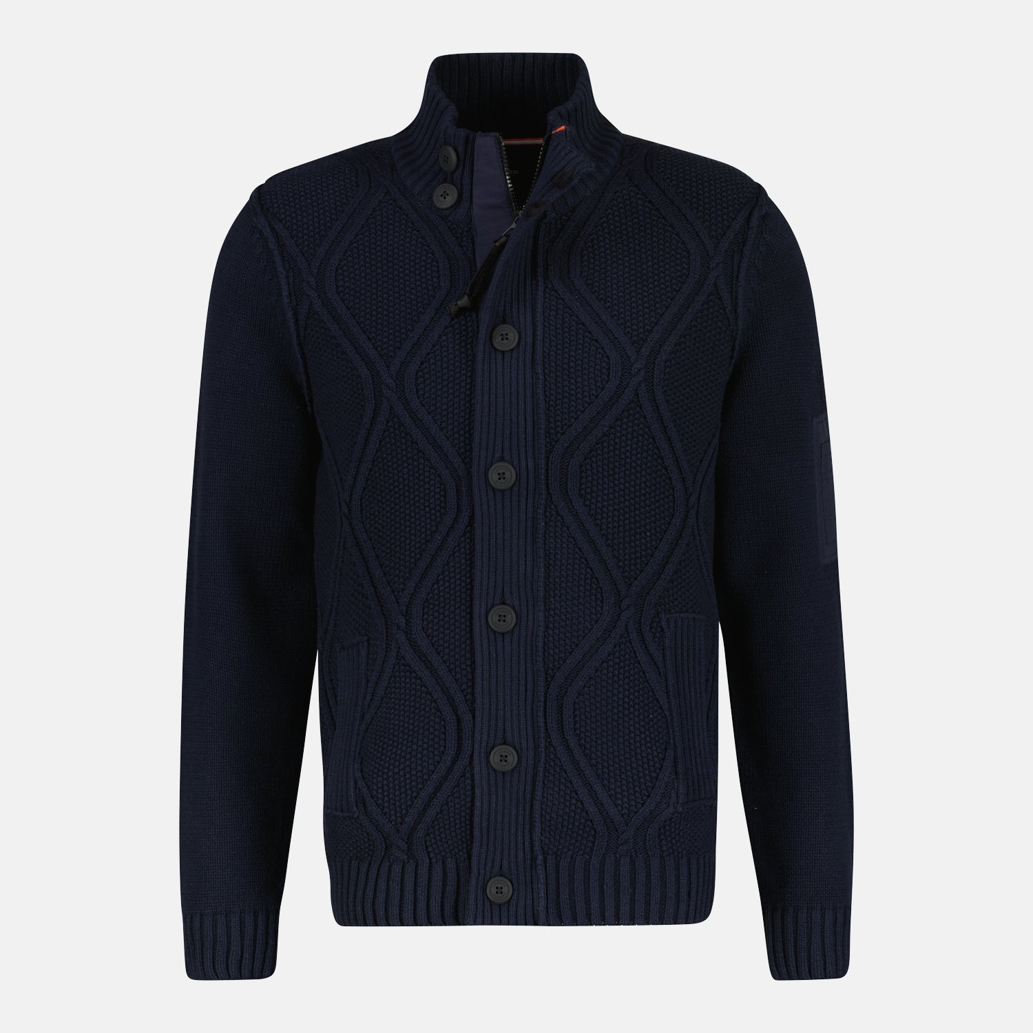 Lerros Grof gebreid vest met kabelpatroon